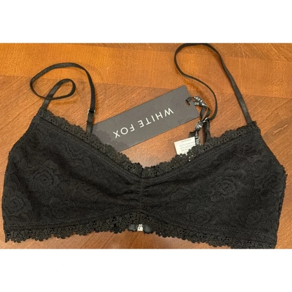 White Fox Boutique Forgot About Us Top Black‎ Lace Size XS
